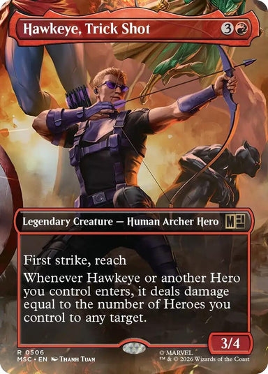 Image for Hawkeye, Trick Shot (Borderless) (506) (Commander: Marvel Super Heroes) - Magic: The Gathering