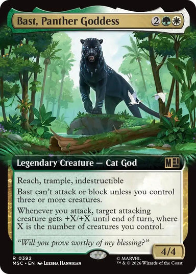 Image for Bast, Panther Goddess (Extended Art) (392) (Commander: Marvel Super Heroes) - Magic: The Gathering