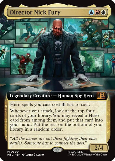 Image for Director Nick Fury (Extended Art) (399) (Commander: Marvel Super Heroes) - Magic: The Gathering