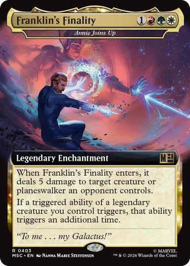 Image for Franklin's Finality - Annie Joins Up (Extended Art) (403) (Commander: Marvel Super Heroes) - Magic: The Gathering