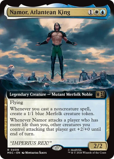 Image for Namor, Atlantean King (Extended Art) (409) (Commander: Marvel Super Heroes) - Magic: The Gathering