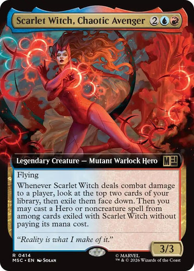 Image for Scarlet Witch, Chaotic Avenger (Extended Art) (414) (Commander: Marvel Super Heroes) - Magic: The Gathering
