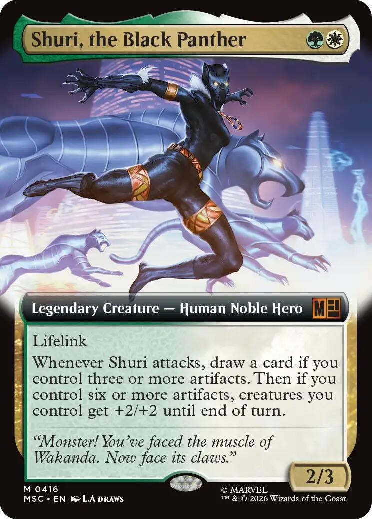 Image for Shuri, the Black Panther (Extended Art) (416) (Commander: Marvel Super Heroes) - Magic: The Gathering