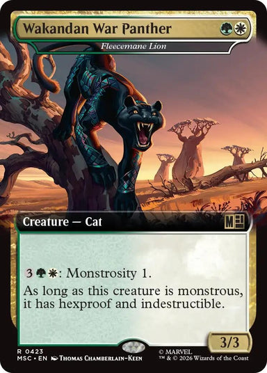 Image for Wakandan War Panther - Fleecemane Lion (Extended Art) (423) (Commander: Marvel Super Heroes) - Magic: The Gathering