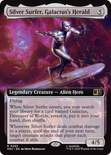 Image for Silver Surfer, Galactus's Herald (Extended Art) (293) (Commander: Marvel Super Heroes) - Magic: The Gathering