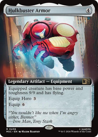 Image for Hulkbuster Armor (Extended Art) (438) (Commander: Marvel Super Heroes) - Magic: The Gathering