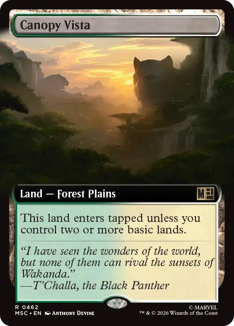 Image for Canopy Vista (Extended Art) (462) (Commander: Marvel Super Heroes) - Magic: The Gathering