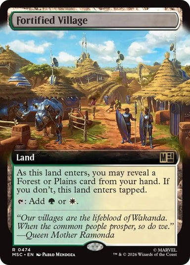 Image for Fortified Village (Extended Art) (474) (Commander: Marvel Super Heroes) - Magic: The Gathering
