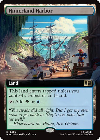 Image for Hinterland Harbor (Extended Art) (480) (Commander: Marvel Super Heroes) - Magic: The Gathering