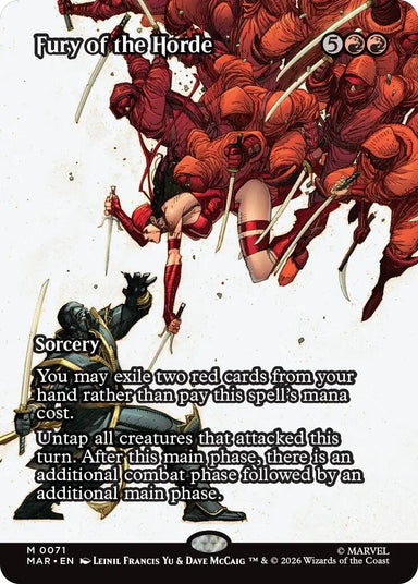 Image for Fury of the Horde (Borderless) (71) (Marvel Universe Eternal-Legal) - Magic: The Gathering