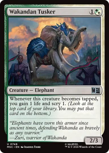 Image for Wakandan Tusker (748) (Commander: Marvel Super Heroes) - Magic: The Gathering
