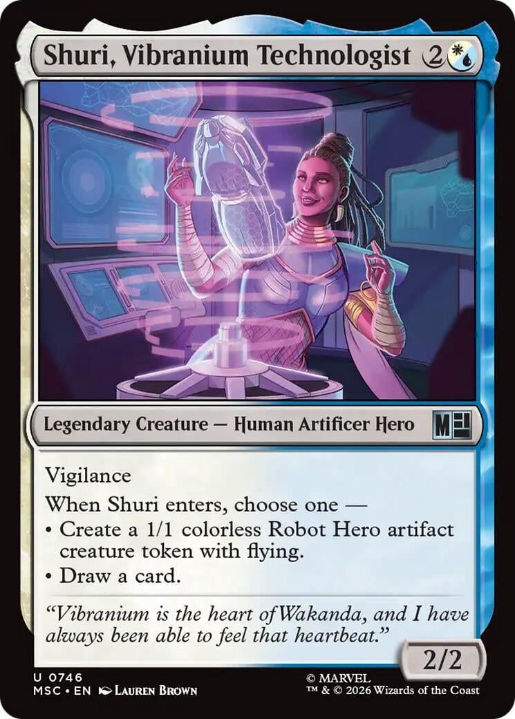 Image for Shuri, Vibranium Technologist (746) (Commander: Marvel Super Heroes) - Magic: The Gathering