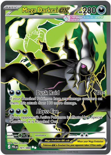 Image for Mega Darkrai ex (101/084) (ME05: Pitch Black) (ME05) - Pokemon