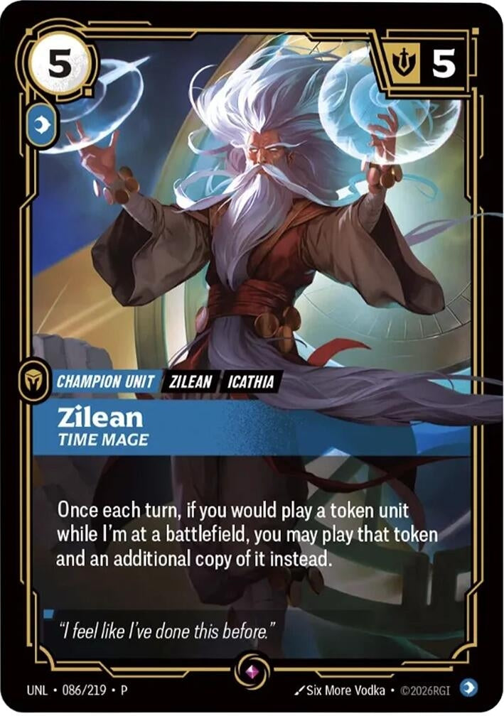 Image for Zilean, Time Mage (086/219) (Riftbound Organized Play Promotional Cards) (OPP) - Riftbound: League of Legends Trading Card Game