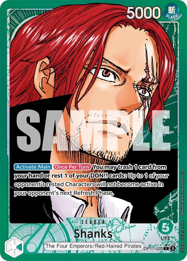 Image for Shanks (020) (Alternate Art) (OP17-020) (The World's Strongest Warriors) (OP17) - One Piece Card Game