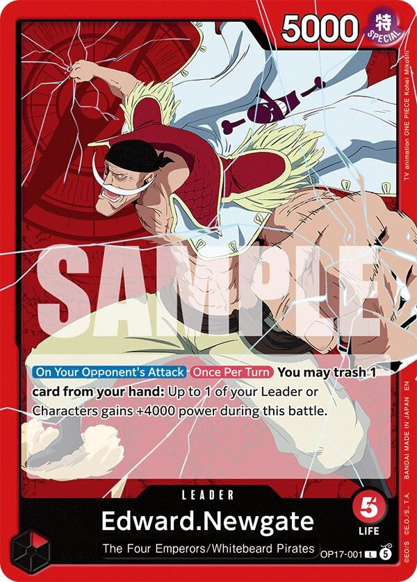 Image for Edward.Newgate (001) (OP17-001) (The World's Strongest Warriors) (OP17) - One Piece Card Game
