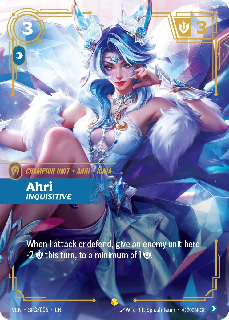 Image for Ahri, Inquisitive (SP3/006) (Vendetta) (VEN) - Riftbound: League of Legends Trading Card Game