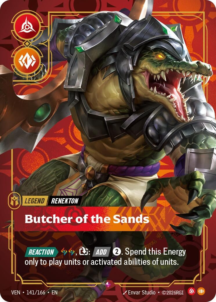 Image for Renekton, Butcher of the Sands (141/166) (Vendetta) (VEN) - Riftbound: League of Legends Trading Card Game