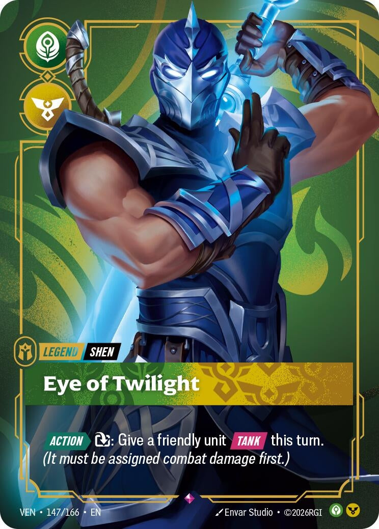 Image for Shen, Eye of Twilight (147/166) (Vendetta) (VEN) - Riftbound: League of Legends Trading Card Game