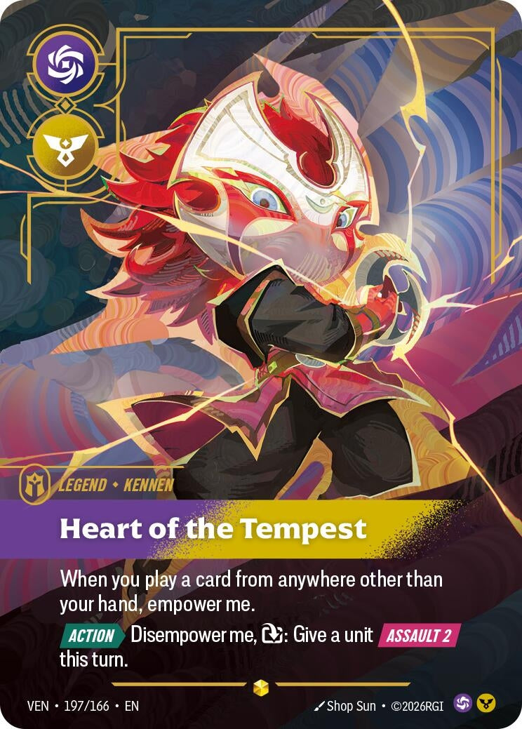 Image for Kennen, Heart of the Tempest (Overnumbered) (197/166) (Vendetta) (VEN) - Riftbound: League of Legends Trading Card Game