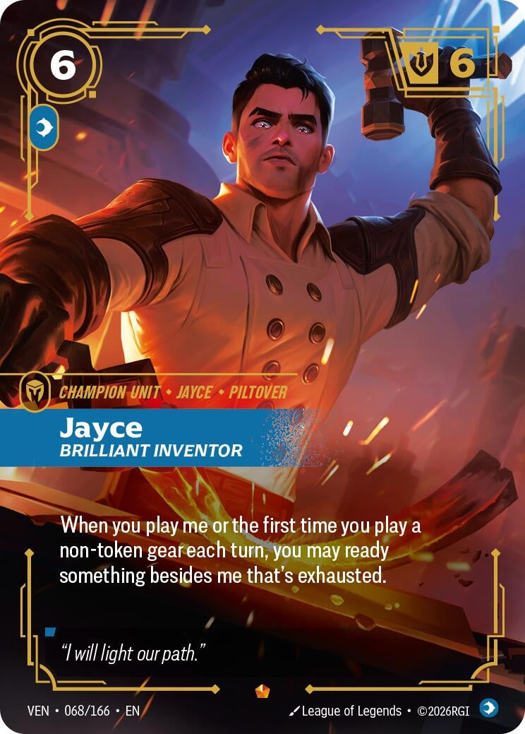 Image for Jayce, Brilliant Inventor (068/166) (Vendetta) (VEN) - Riftbound: League of Legends Trading Card Game