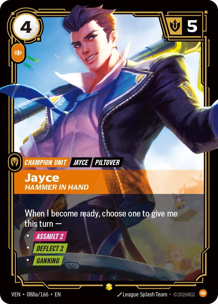 Image for Jayce, Hammer in Hand (Alternate Art) (088a/166) (Vendetta) (VEN) - Riftbound: League of Legends Trading Card Game