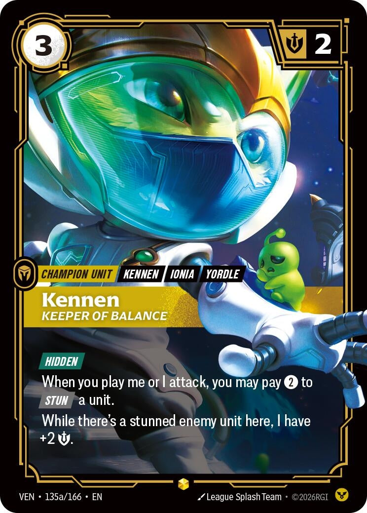 Image for Kennen, Keeper of Balance (Alternate Art) (135a/166) (Vendetta) (VEN) - Riftbound: League of Legends Trading Card Game