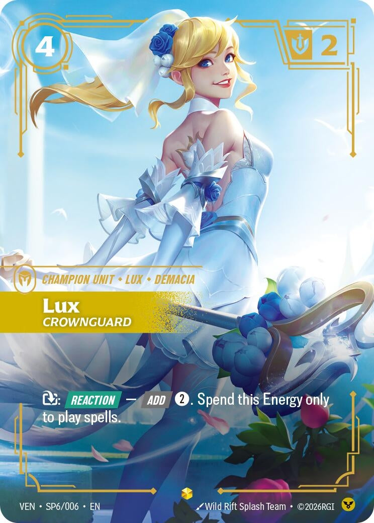 Image for Lux, Crownguard (SP6/006) (Vendetta) (VEN) - Riftbound: League of Legends Trading Card Game