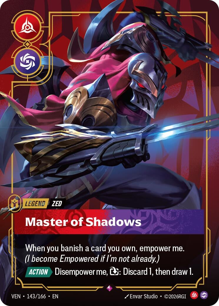Image for Zed, Master of Shadows (143/166) (Vendetta) (VEN) - Riftbound: League of Legends Trading Card Game
