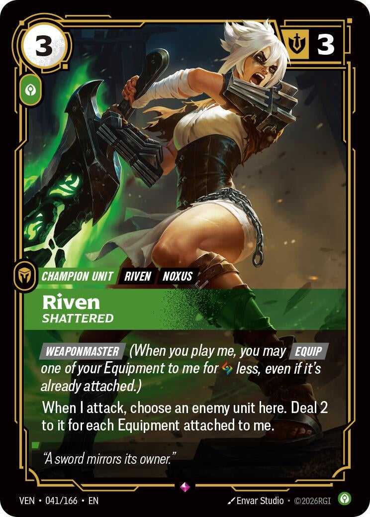 Image for Riven, Shattered (041/166) (Vendetta) (VEN) - Riftbound: League of Legends Trading Card Game