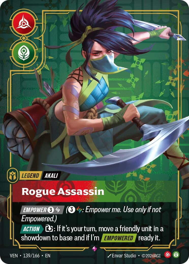 Image for Akali, Rogue Assassin (139/166) (Vendetta) (VEN) - Riftbound: League of Legends Trading Card Game