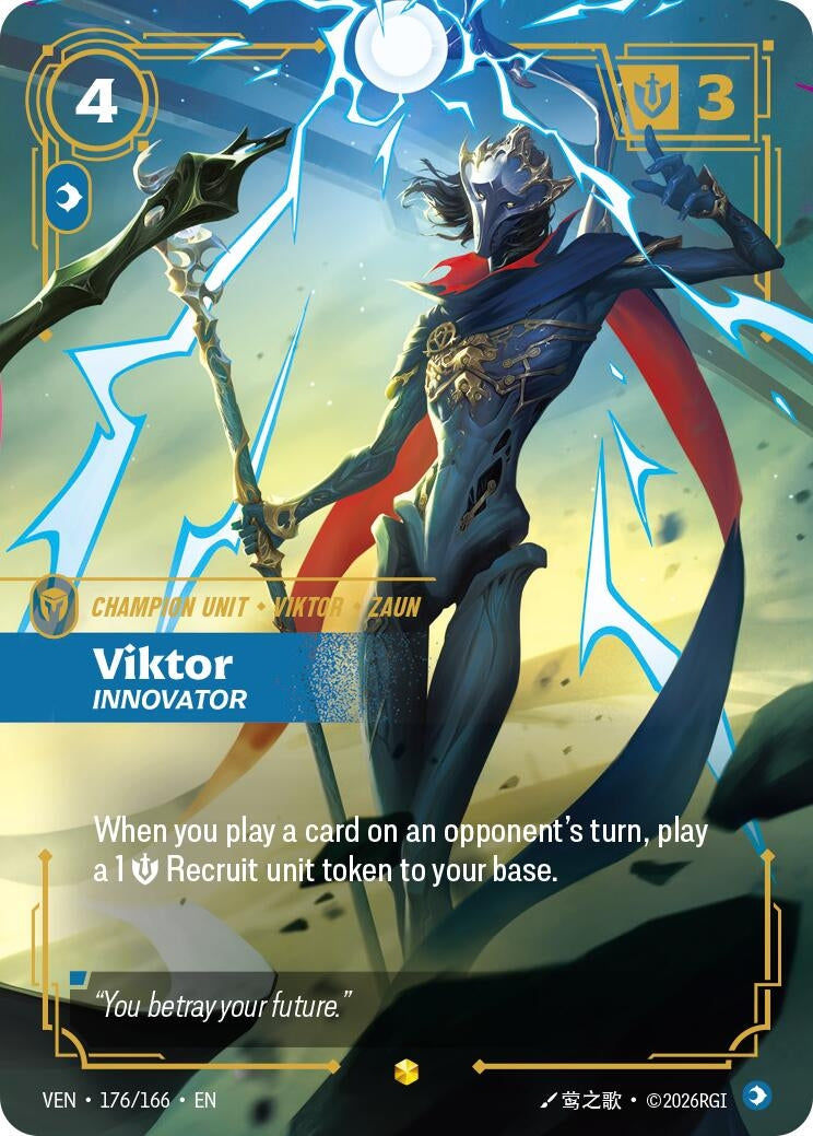Image for Viktor, Innovator (Overnumbered) (176/166) (Vendetta) (VEN) - Riftbound: League of Legends Trading Card Game