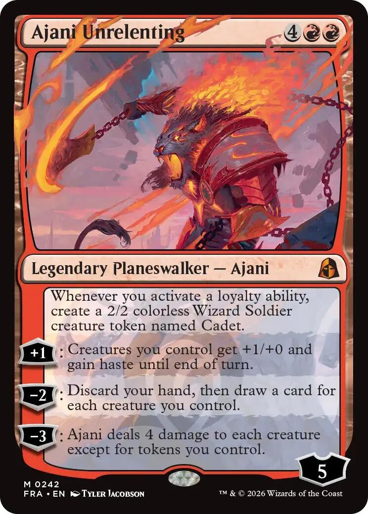 Ajani Unrelenting (242) (Reality Fracture)