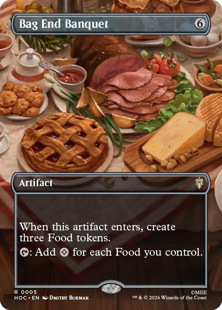 Image for Bag End Banquet (Borderless) (5) (The Hobbit: Eternal-Legal) (HOC) - Magic: The Gathering