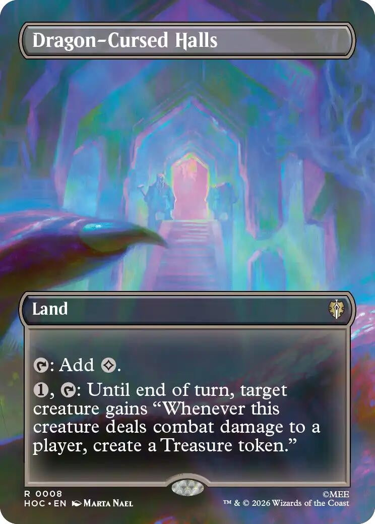 Image for Dragon-Cursed Halls (Borderless) (8) (The Hobbit: Eternal-Legal) (HOC) - Magic: The Gathering