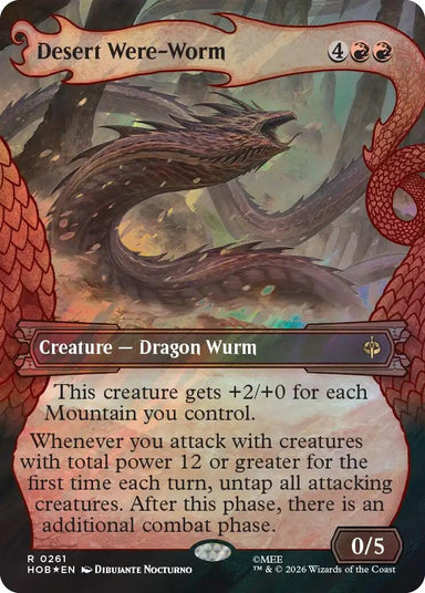 Image for Desert Were-Worm (Showcase) (Surge Foil) (261) (The Hobbit) (HOB) - Magic: The Gathering