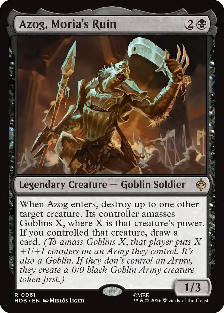 Image for Azog, Moria's Ruin (61) (The Hobbit) (HOB) - Magic: The Gathering