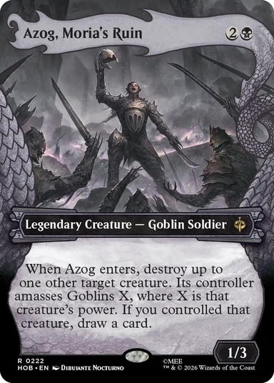 Image for Azog, Moria's Ruin (Showcase) (222) (The Hobbit) (HOB) - Magic: The Gathering