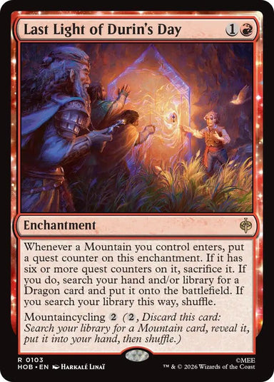 Image for Last Light of Durin's Day (103) (The Hobbit) (HOB) - Magic: The Gathering