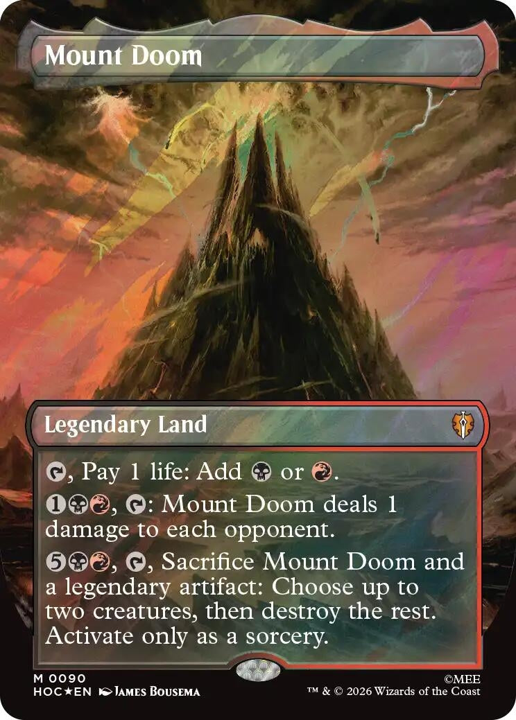 Image for Mount Doom (Borderless) (Surge Foil) (90) (The Hobbit: Eternal-Legal) (HOC) - Magic: The Gathering