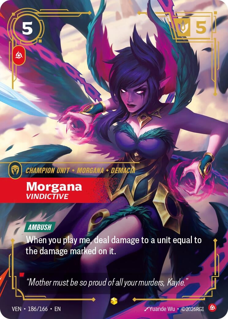 Image for Morgana, Vindictive (Overnumbered) (186/166) (Vendetta) (VEN) - Riftbound: League of Legends Trading Card Game