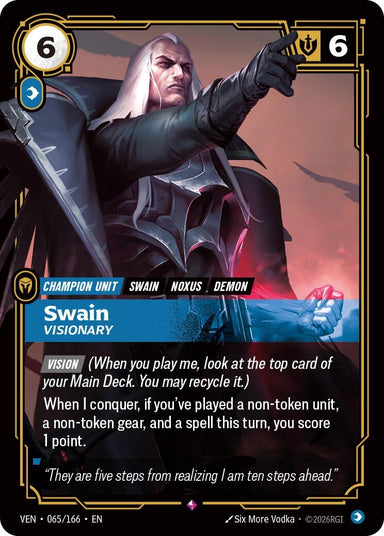Image for Swain, Visionary (065/166) (Vendetta) (VEN) - Riftbound: League of Legends Trading Card Game