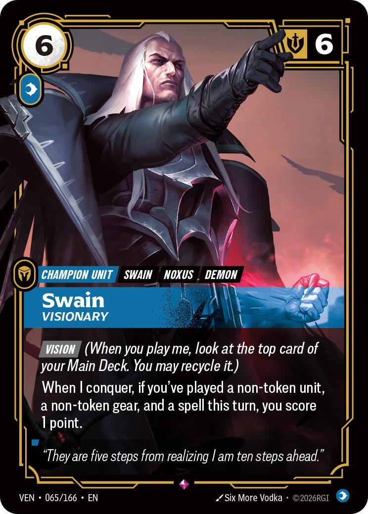 Image for Swain, Visionary (065/166) (Vendetta) (VEN) - Riftbound: League of Legends Trading Card Game