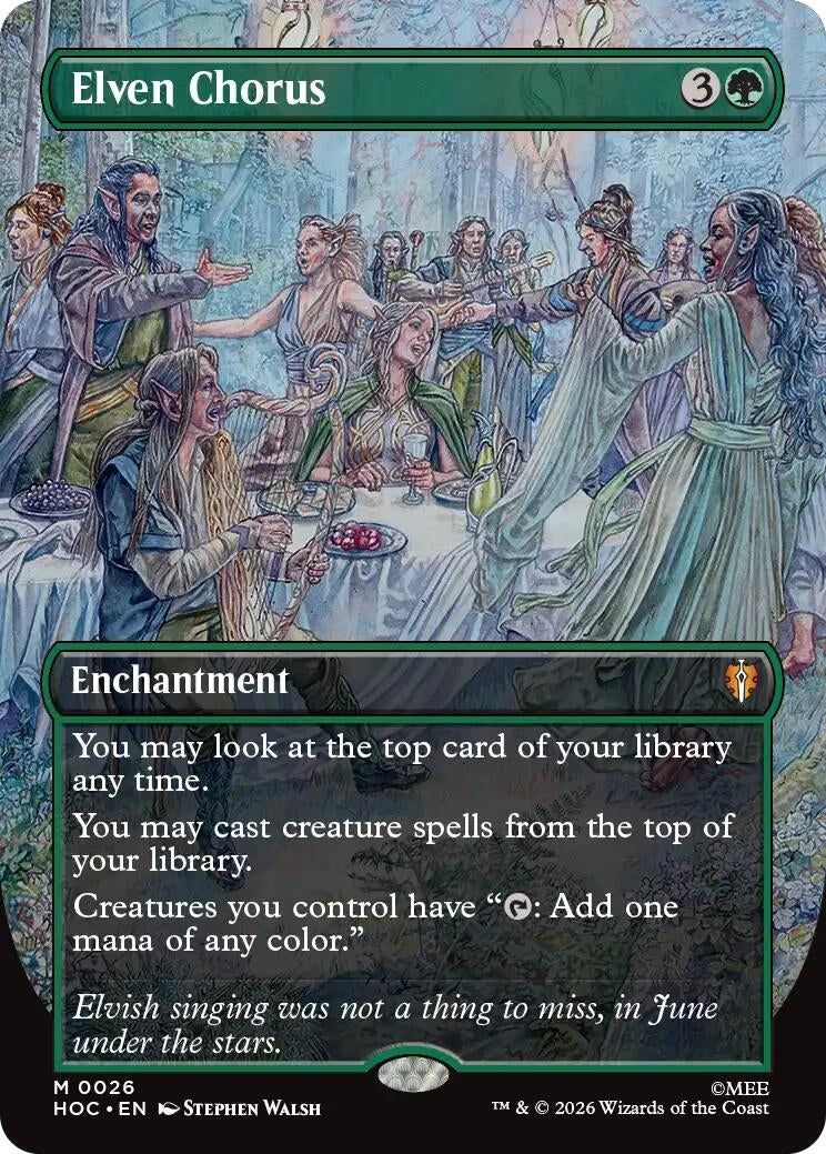 Image for Elven Chorus (Borderless) (26) (The Hobbit: Eternal-Legal) (HOC) - Magic: The Gathering