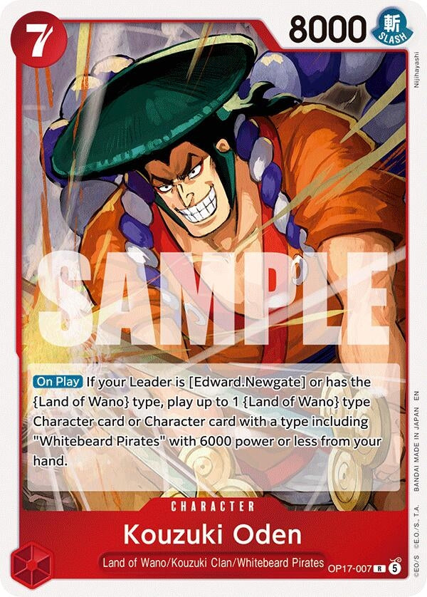 Image for Kouzuki Oden (OP17-007) (The World's Strongest Warriors) (OP17) - One Piece Card Game