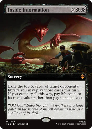 Image for Inside Information (Extended Art) (296) (The Hobbit) (HOB) - Magic: The Gathering