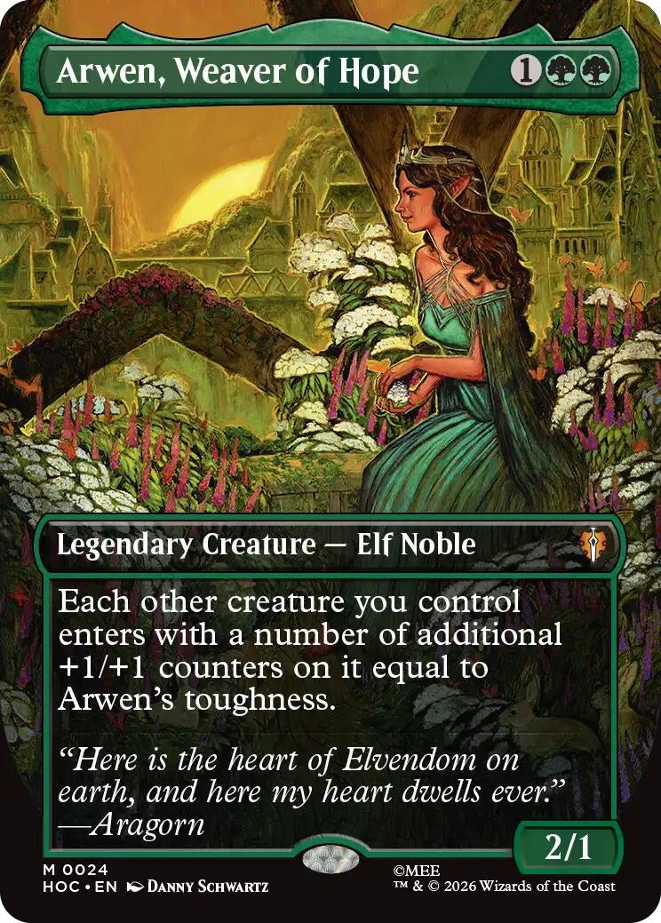 Image for Arwen, Weaver of Hope (Borderless) (24) (The Hobbit: Eternal-Legal) (HOC) - Magic: The Gathering