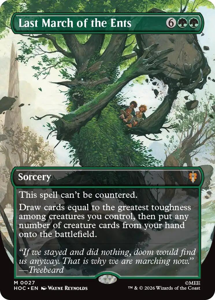 Image for Last March of the Ents (Borderless) (27) (The Hobbit: Eternal-Legal) (HOC) - Magic: The Gathering