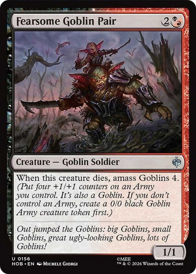 Image for Fearsome Goblin Pair (156) (The Hobbit) (HOB) - Magic: The Gathering