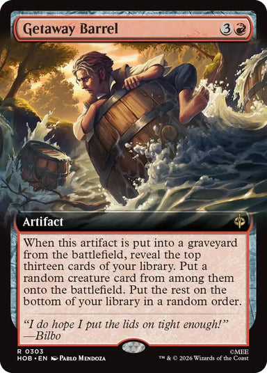 Image for Getaway Barrel (Extended Art) (303) (The Hobbit) (HOB) - Magic: The Gathering